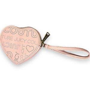 Light Pink Wristlet in the shape of a heart  by Juicy Couture